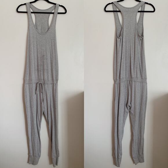 Light Grey Beyond Yoga Terry Cloth Scoop Neck Jumpsuit XS - Picture 1 of 8